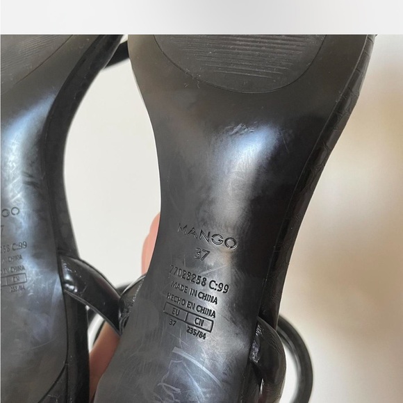 MANGO snake ankle wrap sandals - Picture 7 of 8